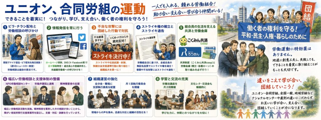 ユニオン、合同労組の運動